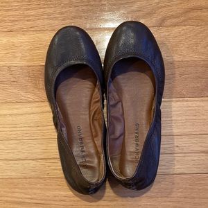 Brown Lucky Brand Leather Flats